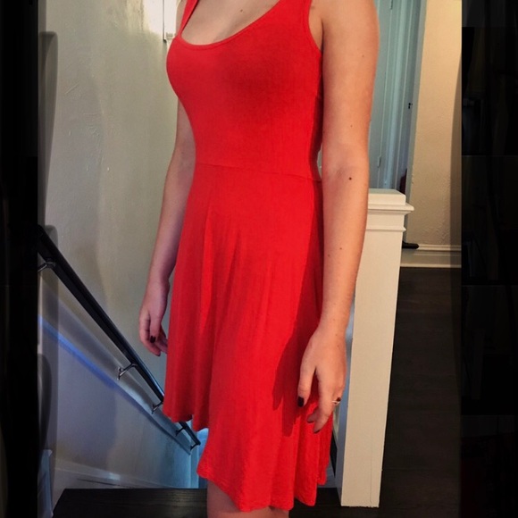 5th and Love Coral-Orange Dress, Size Small - Picture 1 of 3